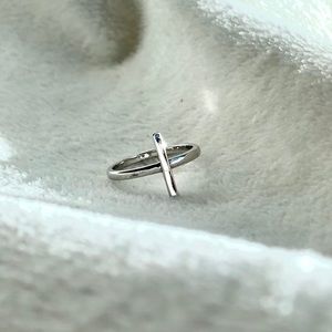Silver T Bar Ring